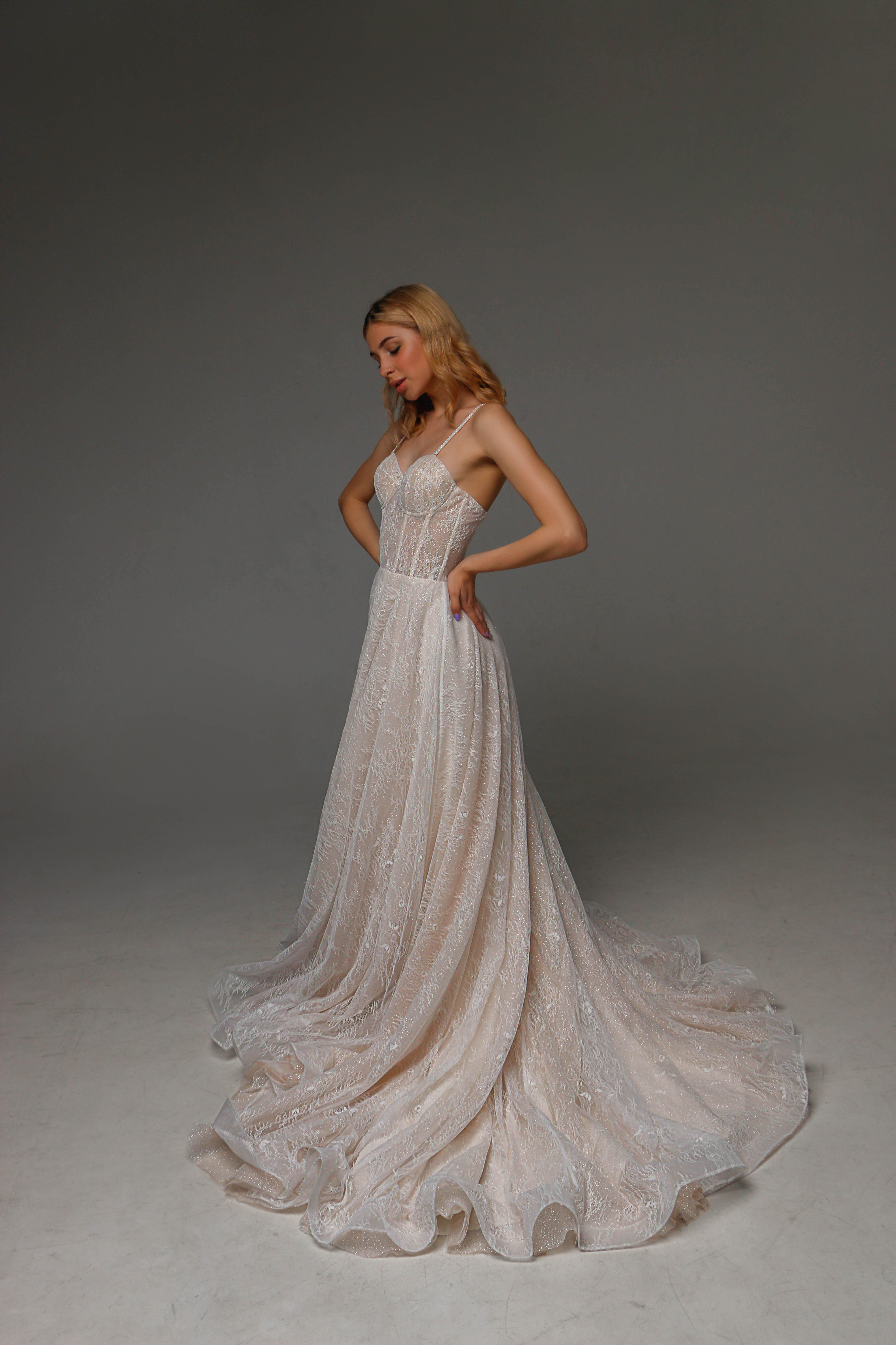 V0108, Boho Wedding Dress