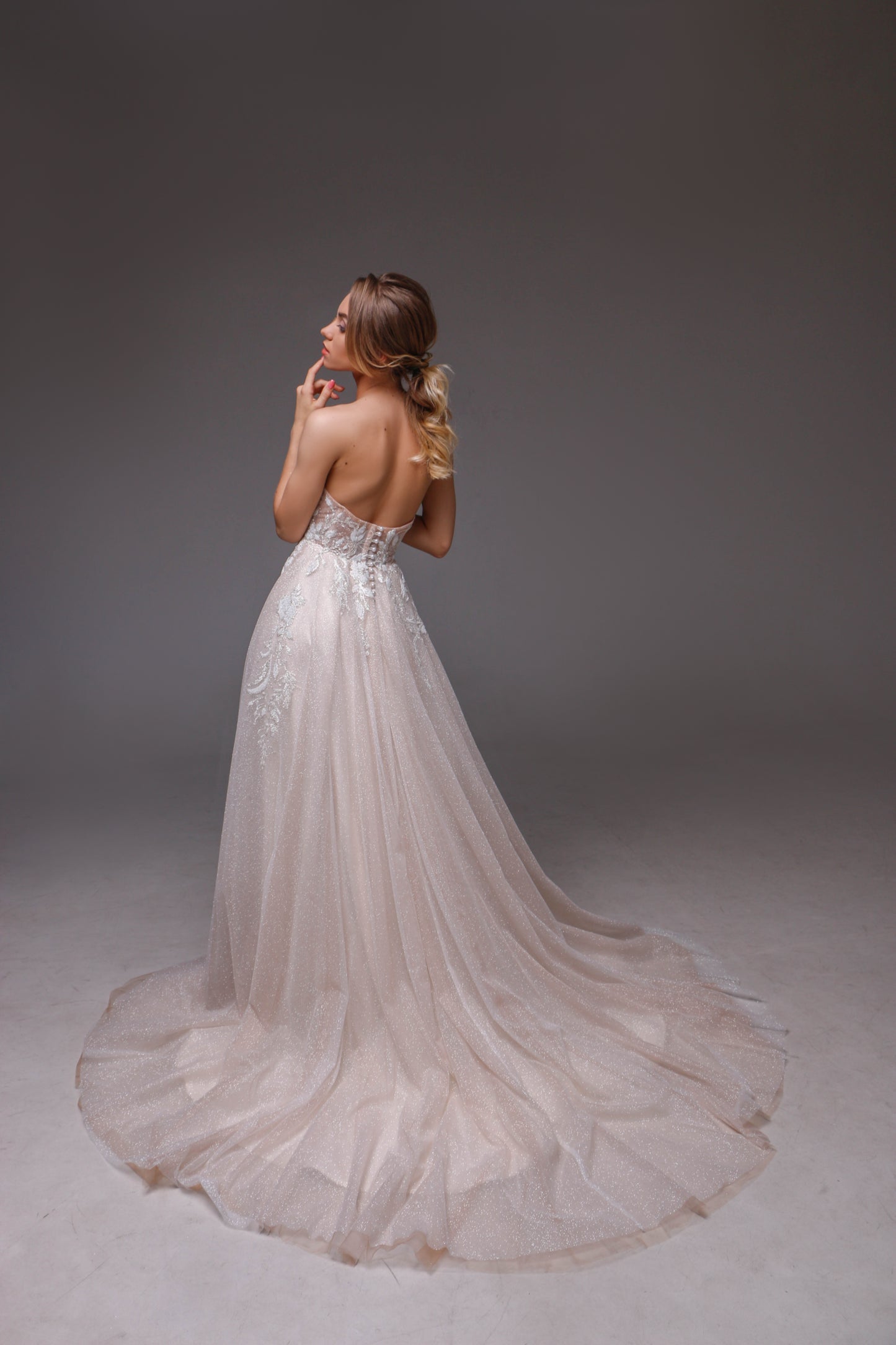 V0113, Sleeveless Wedding Dress, Boho Wedding Dress