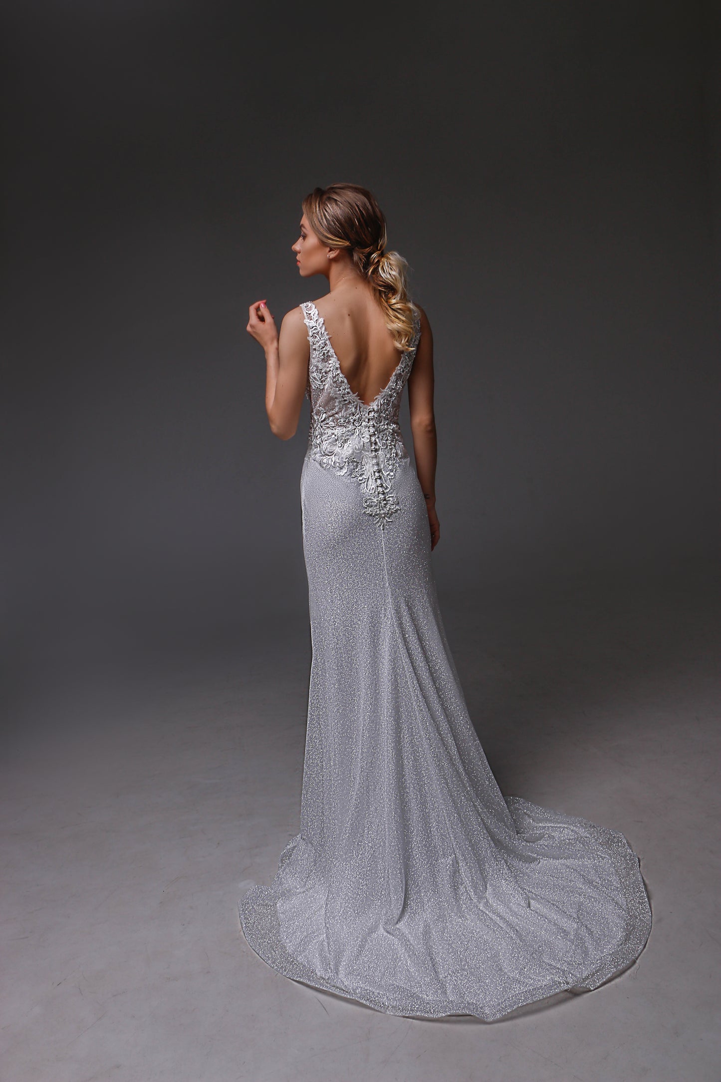 V0125,Mermaid Wedding Dress, , Open Back Wedding Dress