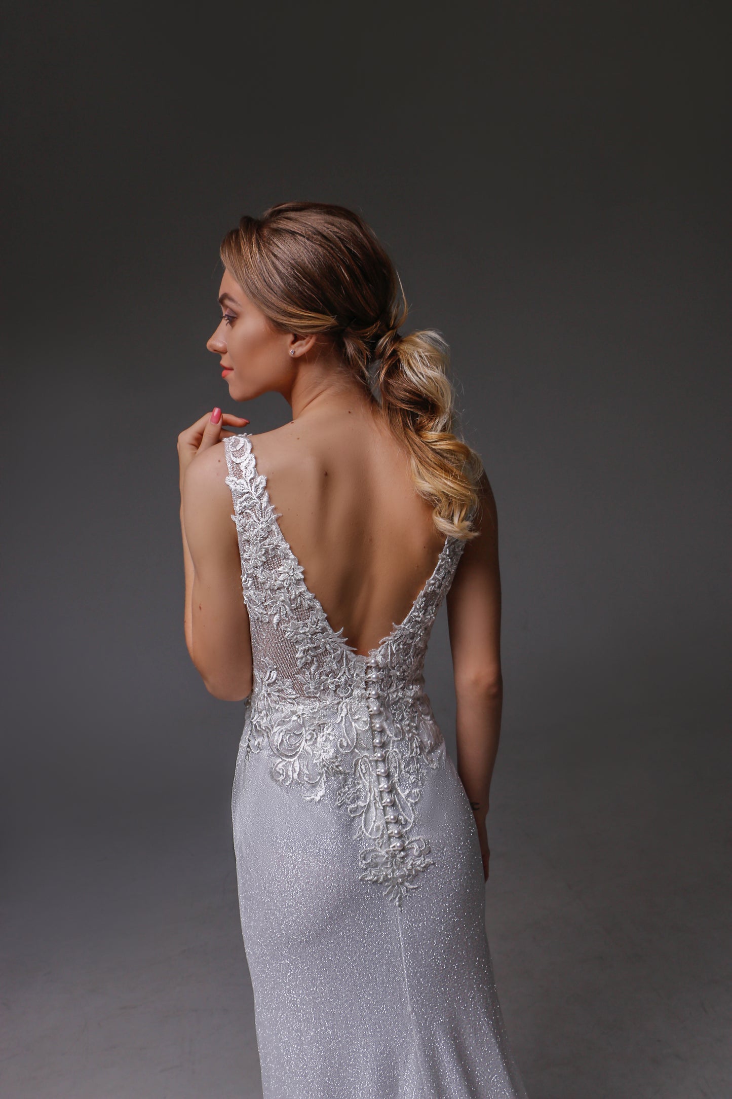 V0125,Mermaid Wedding Dress, , Open Back Wedding Dress